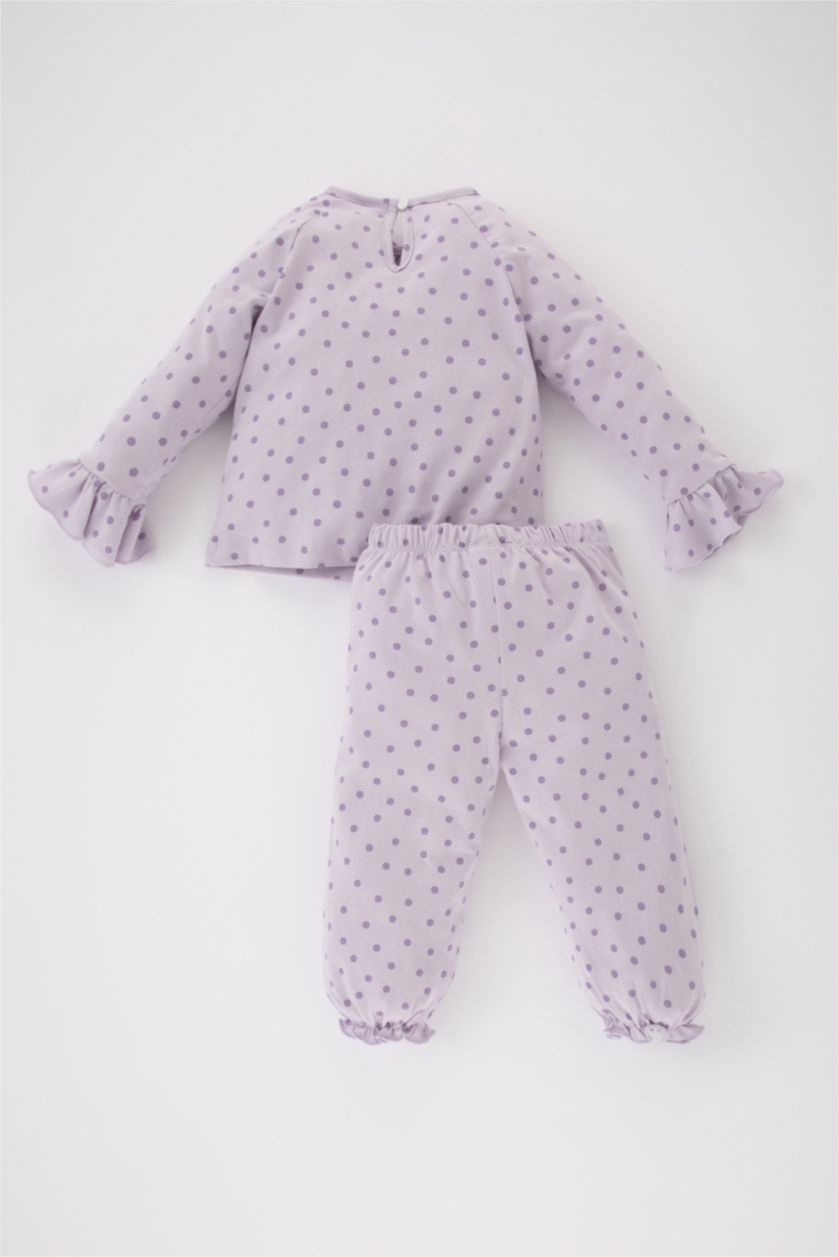 BABY GIRL Lilac Baby Girl Polka Dot Cotton 2 Piece Pajama Set