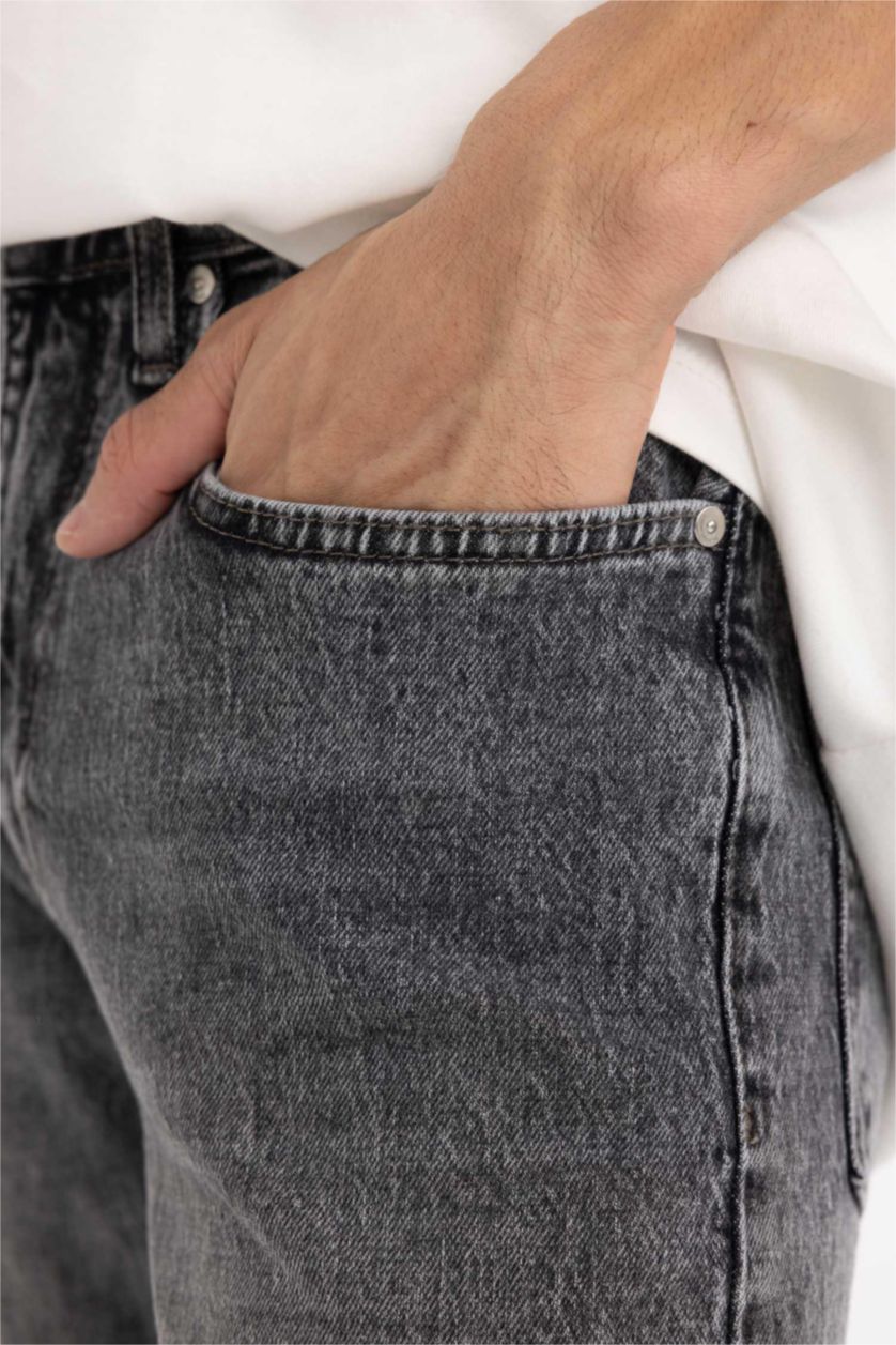 MAN Grey Slim Fit Normal Waist Tapered Leg Jeans