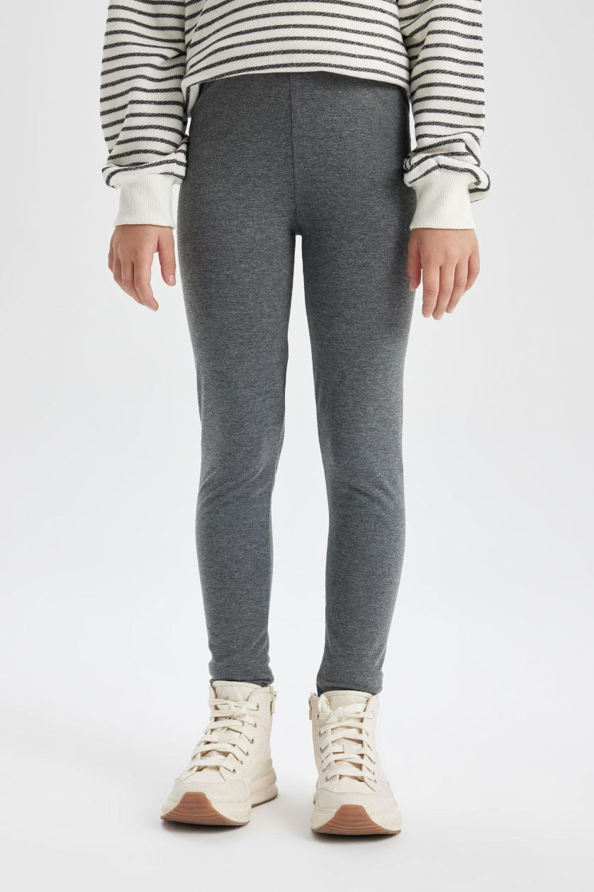 Kız Çocuk - Genç Kız Antrasit Melanj Tayt Kız Çocuk