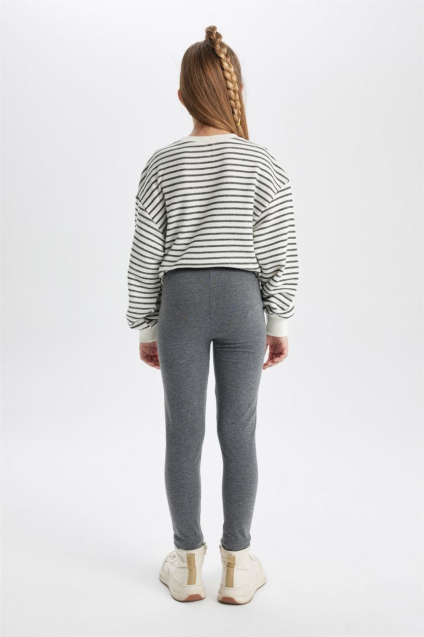 Kız Çocuk - Genç Kız Antrasit Melanj Tayt Kız Çocuk