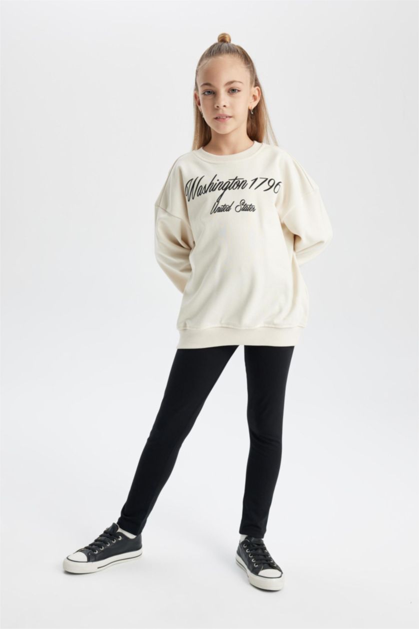 Kız Çocuk - Genç Kız Siyah Tayt Kız Çocuk