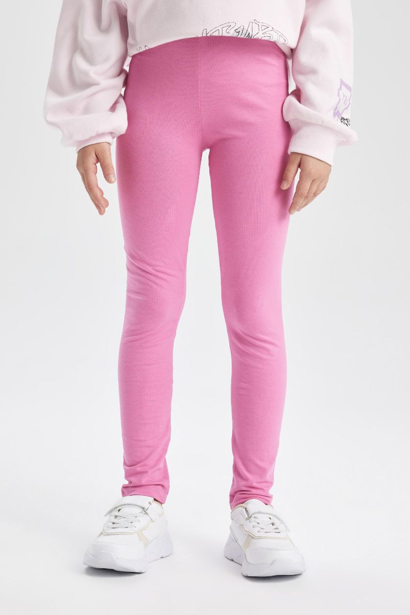 Kız Çocuk - Genç Kız Pembe Tayt Kız Çocuk