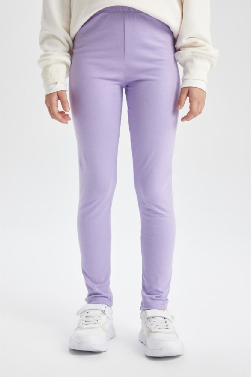 Kız Çocuk - Genç Kız Lila Tayt Kız Çocuk