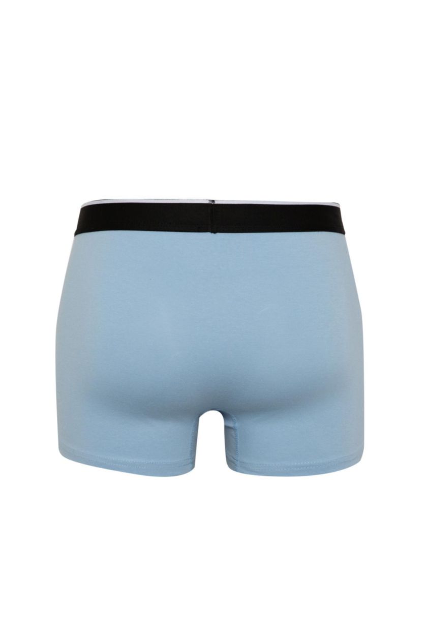 رجالي أزرق بوكسر قصة عادية لبني فاتح - 3 قطع
