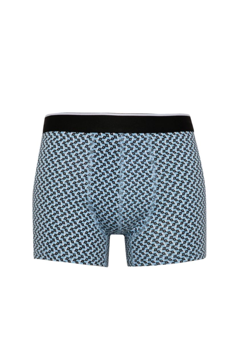 رجالي أزرق بوكسر قصة عادية لبني فاتح - 3 قطع