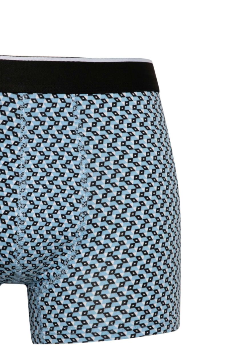 رجالي أزرق بوكسر قصة عادية لبني فاتح - 3 قطع