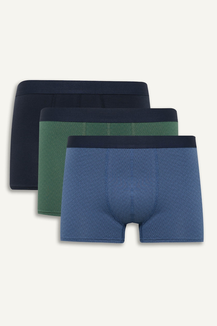 Erkek Lacivert Regular Fıt 3'lü Boxer