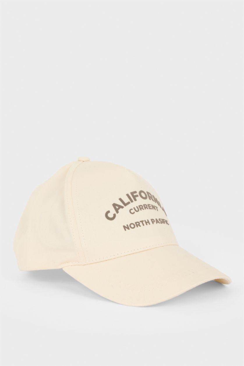 Kadın Bej Kadın Pamuklu Cap Şapka