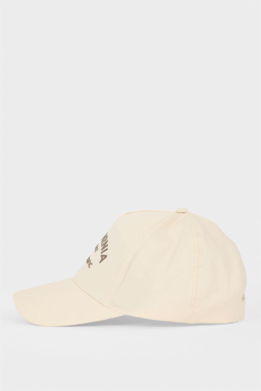Kadın Bej Kadın Pamuklu Cap Şapka
