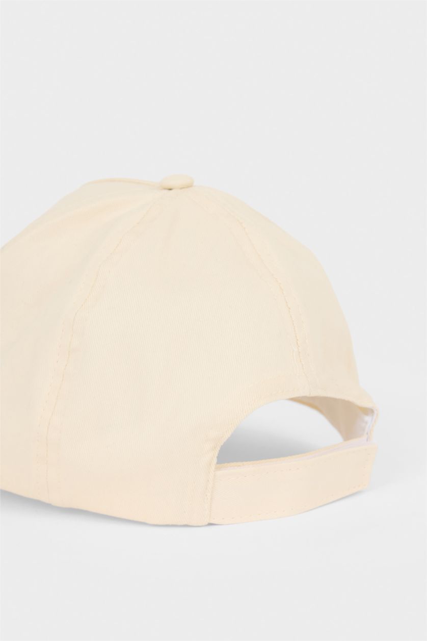 Kadın Bej Kadın Pamuklu Cap Şapka