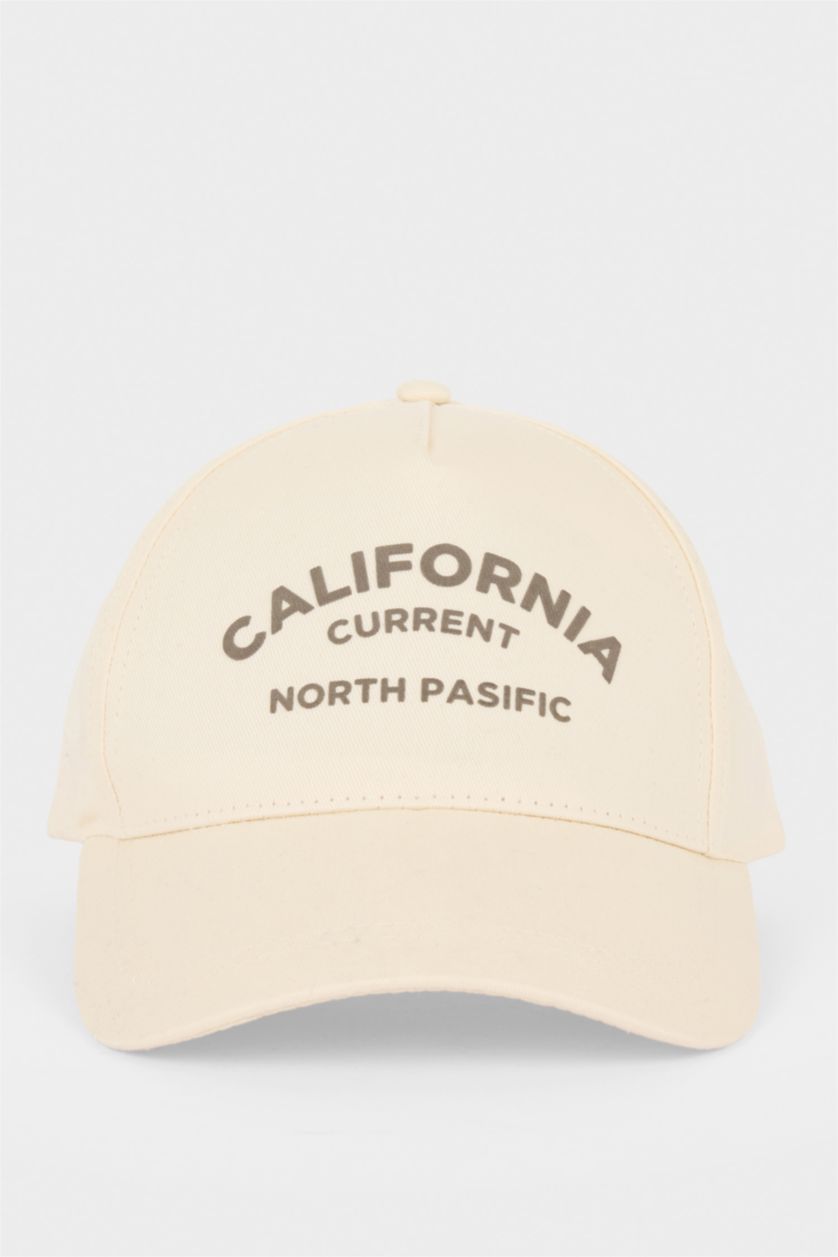 Kadın Bej Kadın Pamuklu Cap Şapka