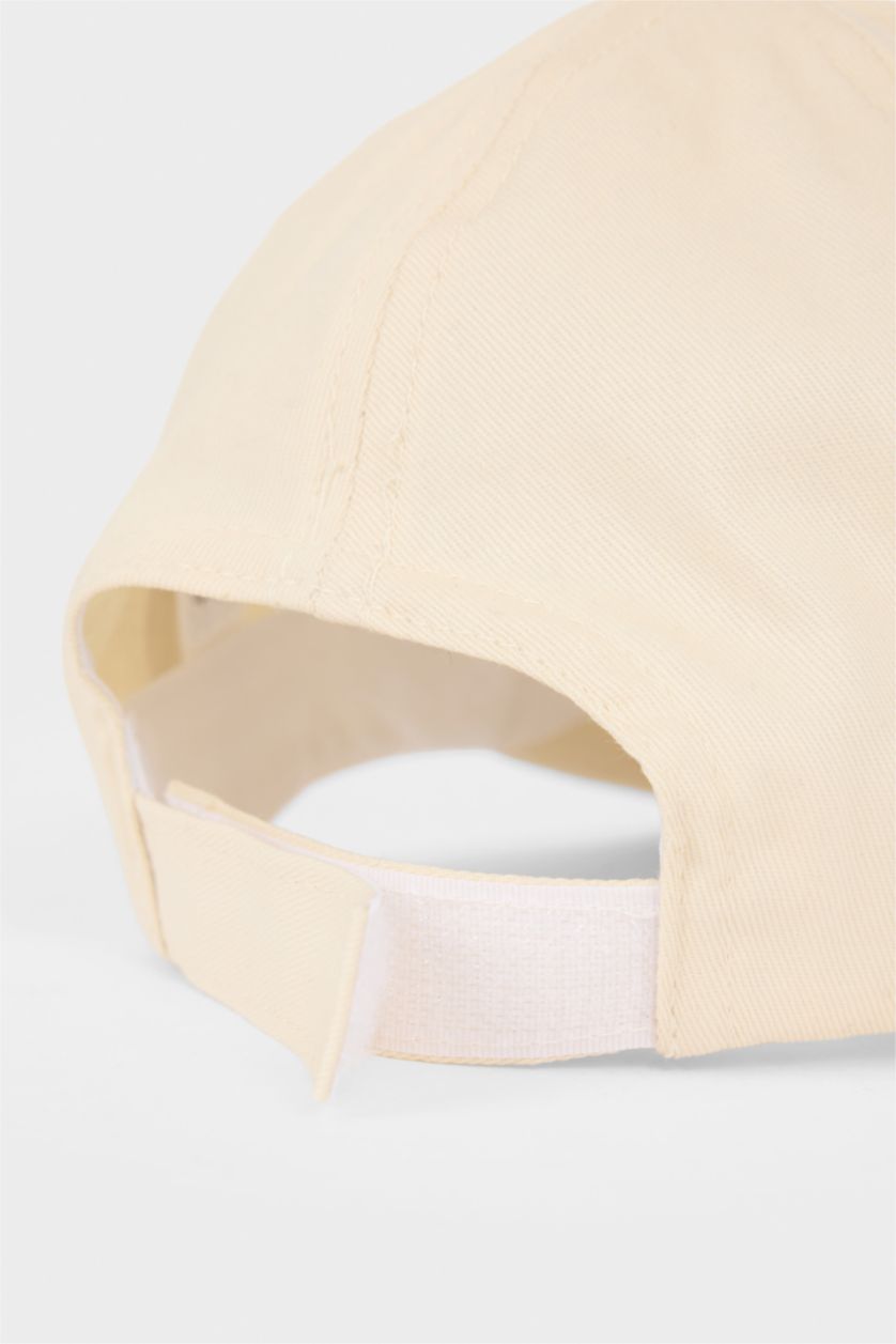 Kadın Bej Kadın Pamuklu Cap Şapka