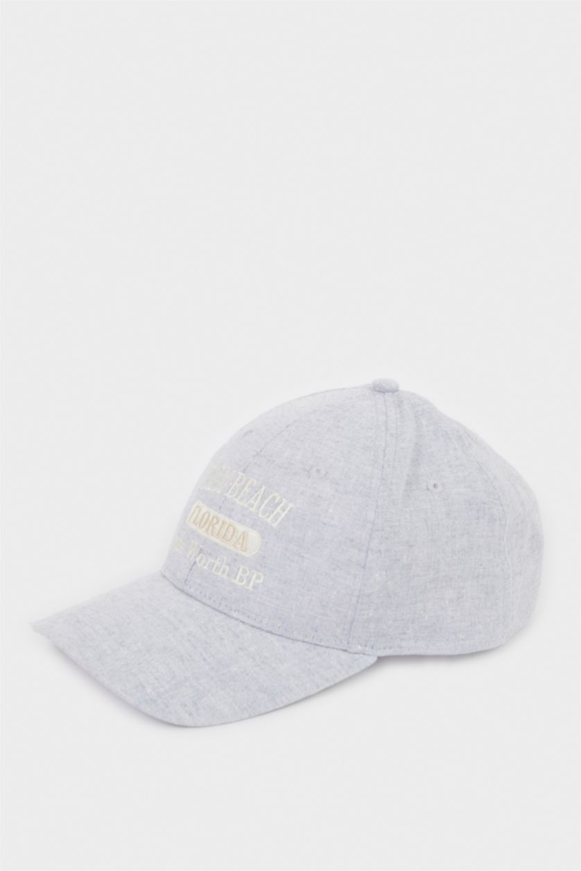 Kadın Karma Kadın Nakışlı Keten Cap Şapka