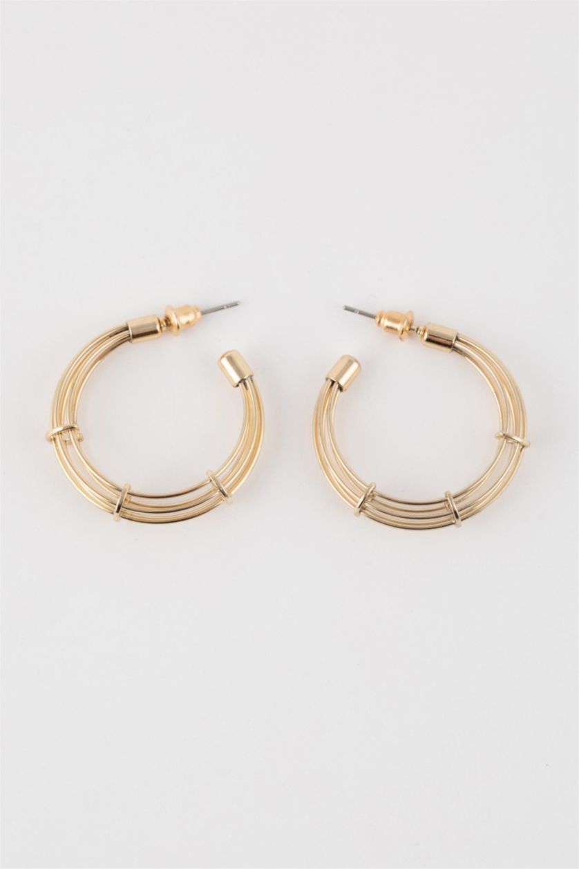 Woman Altın Woman Hoop Gold Earrings