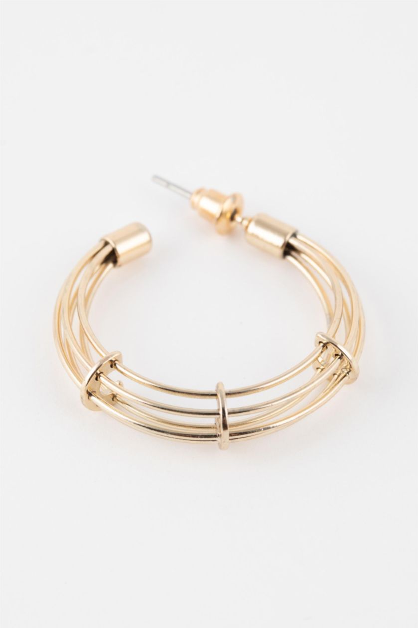 Woman Altın Woman Hoop Gold Earrings