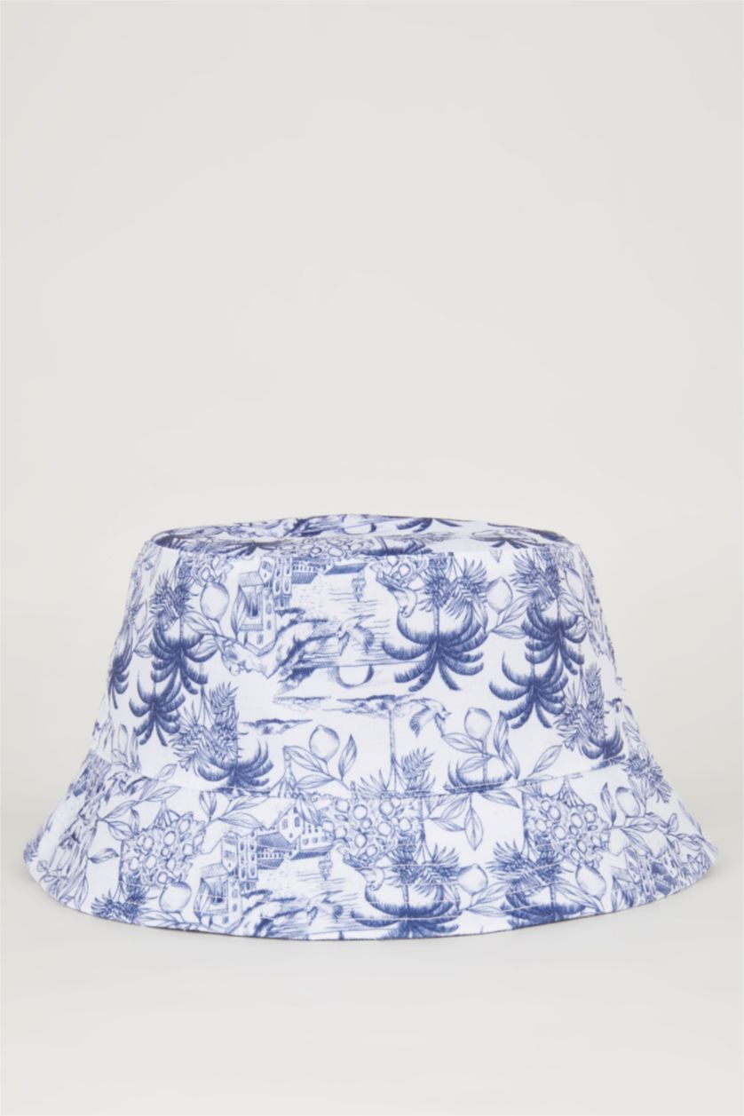 Kadın Mavi Kadın Çift Taraflı Jean Görünümlü Bucket Şapka