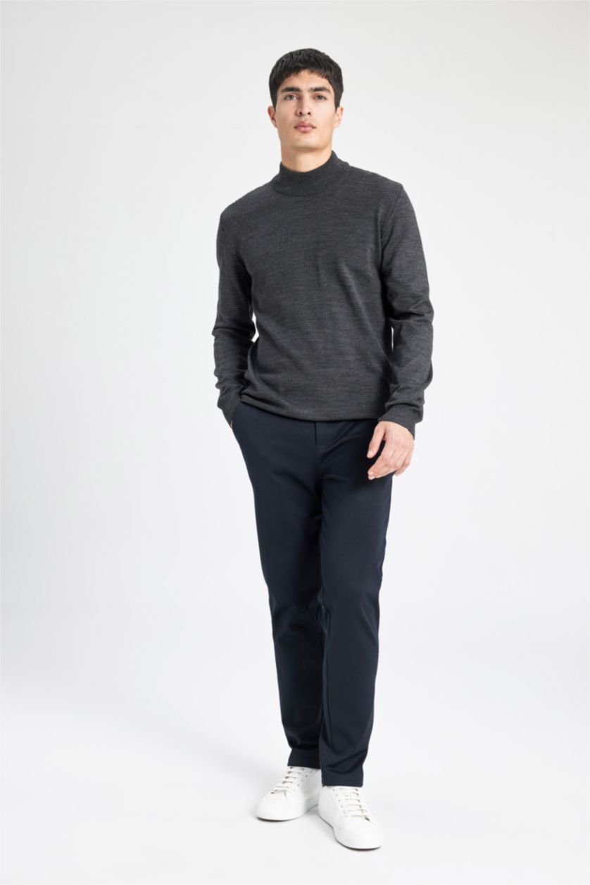 Man Anthracite Slim Fit Pullover