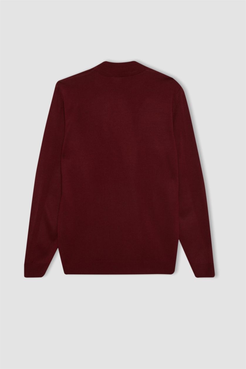 رجال خمري بلوز صوف سليم فيت