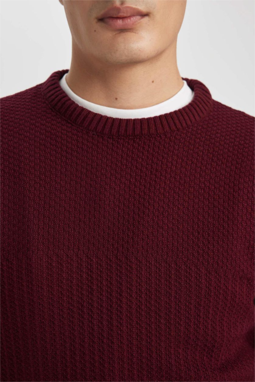 رجال خمري بلوز صوف قصة عادية