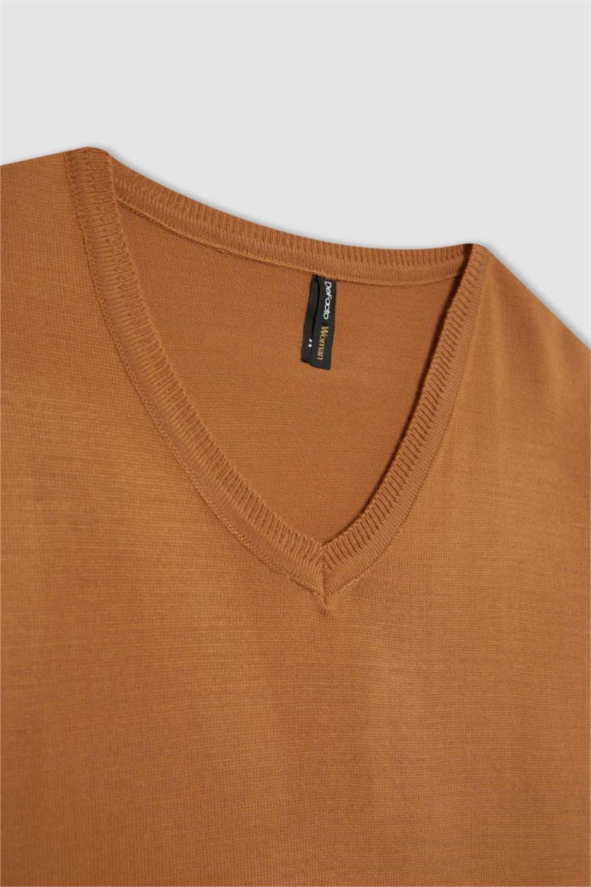 نساء جملي بلوز تريكو قصة عادية