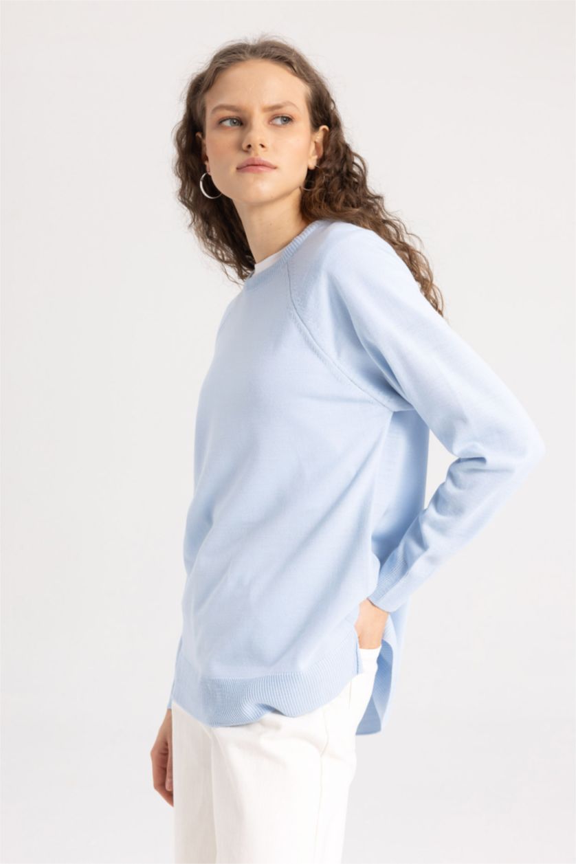 Woman Dark Blue Relax Fit Knitwear Pullover