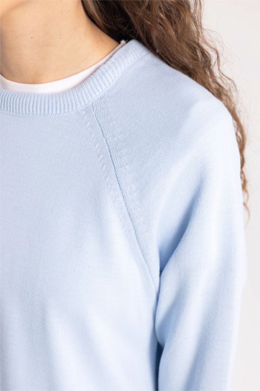 Woman Dark Blue Relax Fit Knitwear Pullover