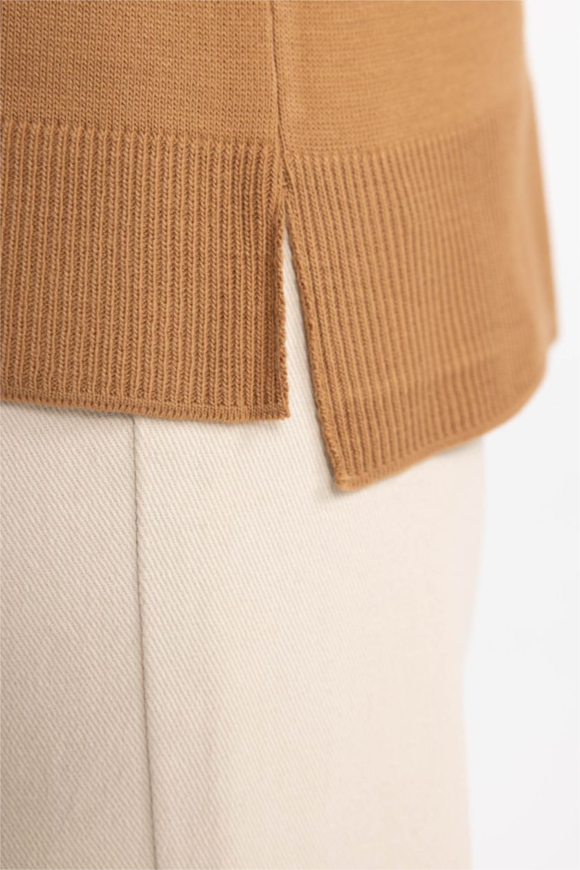 Women Brown Relax Fit Knitwear Pullover