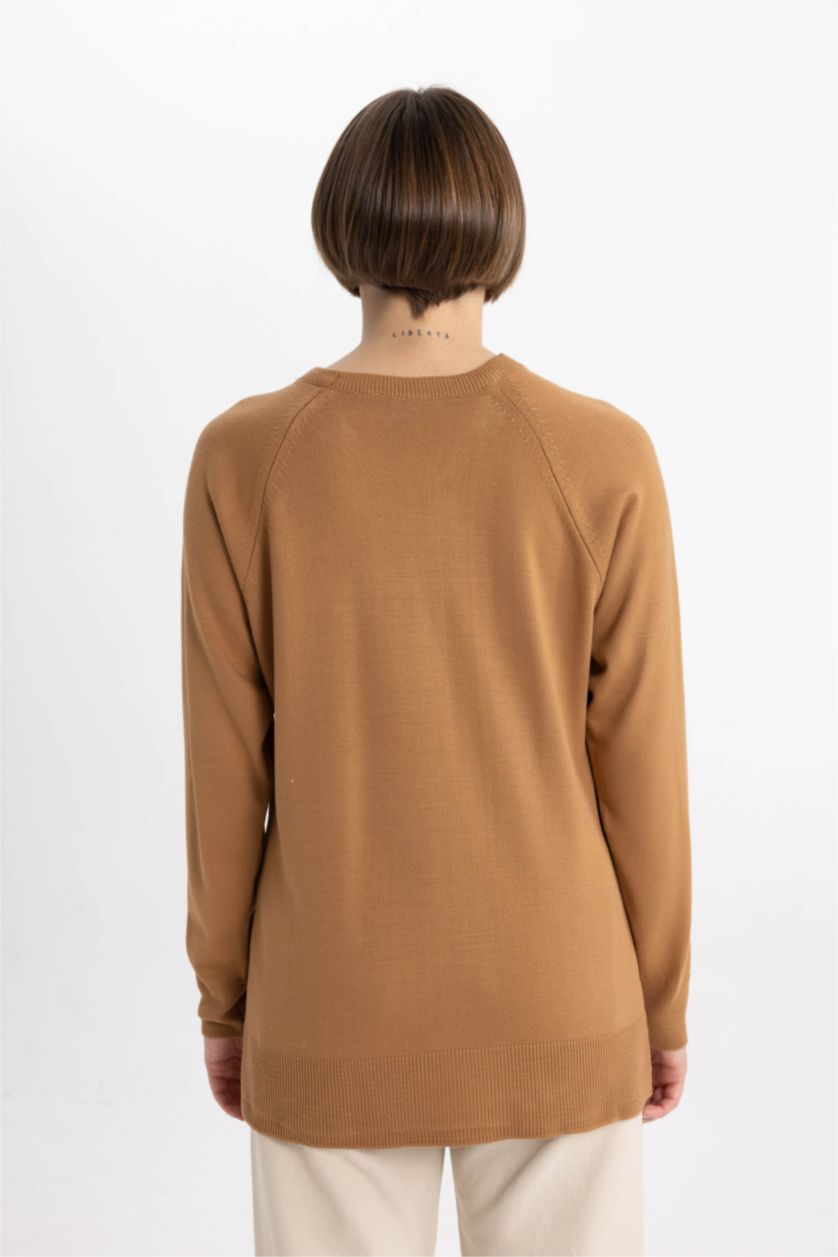 Women Brown Relax Fit Knitwear Pullover