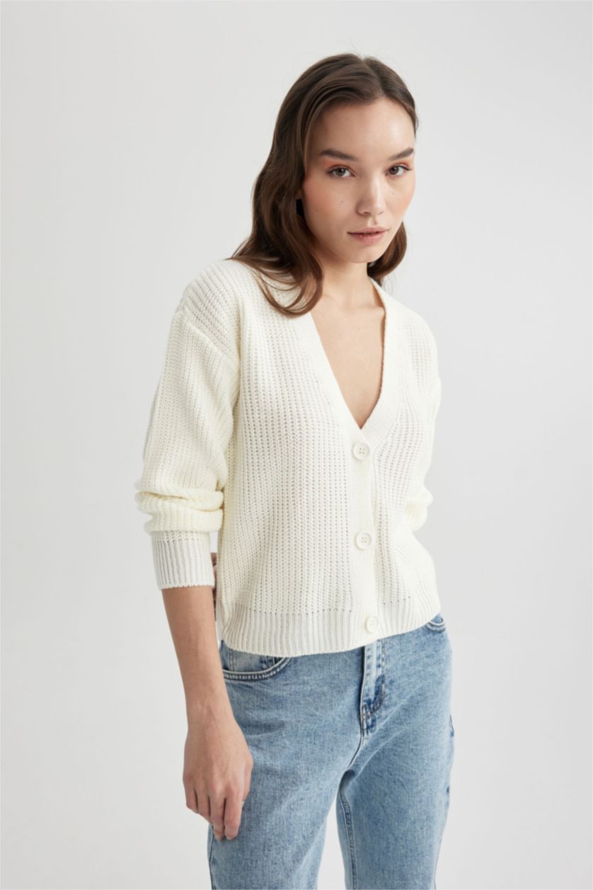 نساء بيج جاكيت قصة عادية بياقة V