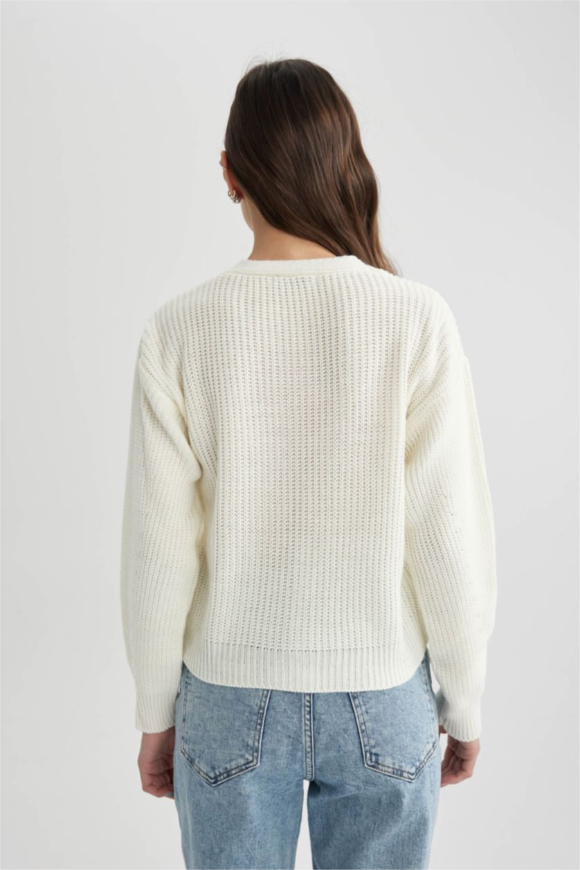 نساء بيج جاكيت قصة عادية بياقة V