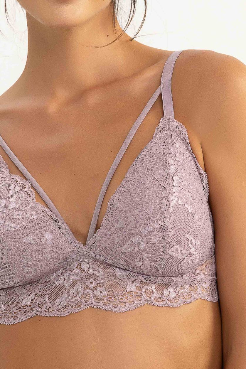 Kadın Açık Lila Dantel Takım