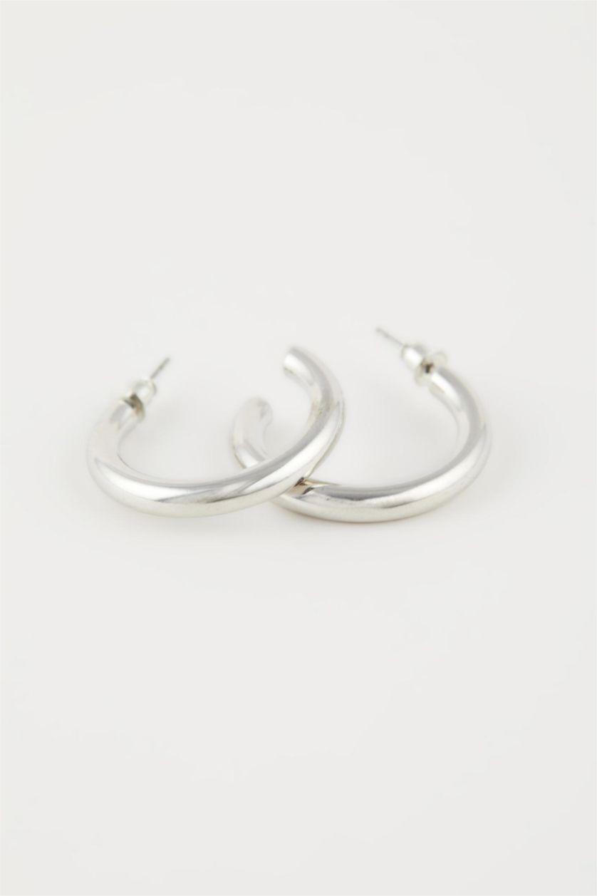 Women Gümüş Woman 3 Piece Hoop Silver Earrings
