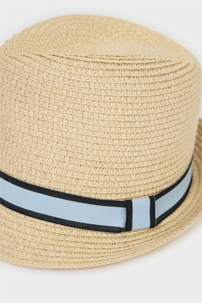 Erkek Çocuk - Genç Erkek Kum Hasır Şapka Erkek Çocuk