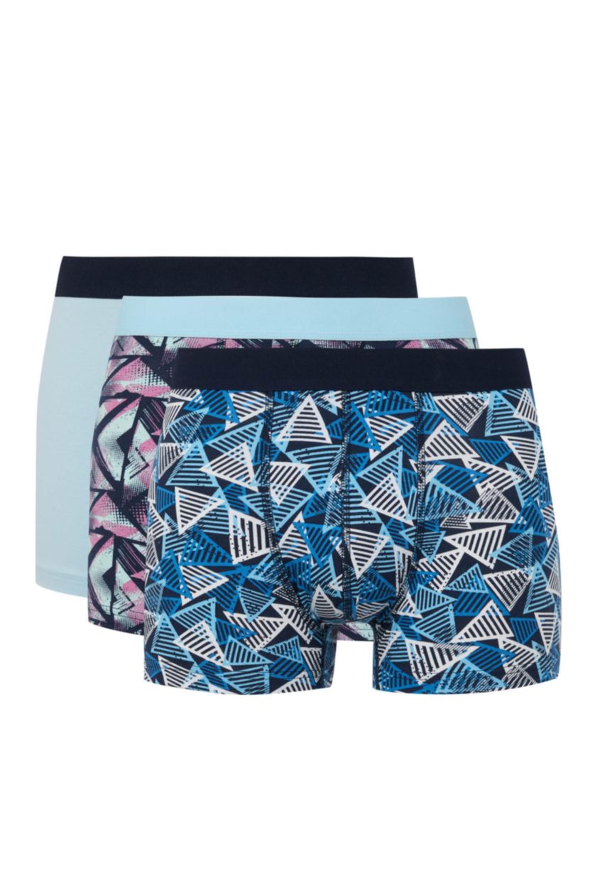 Erkek Açık Mavi Regular Fıt 3'lü Boxer