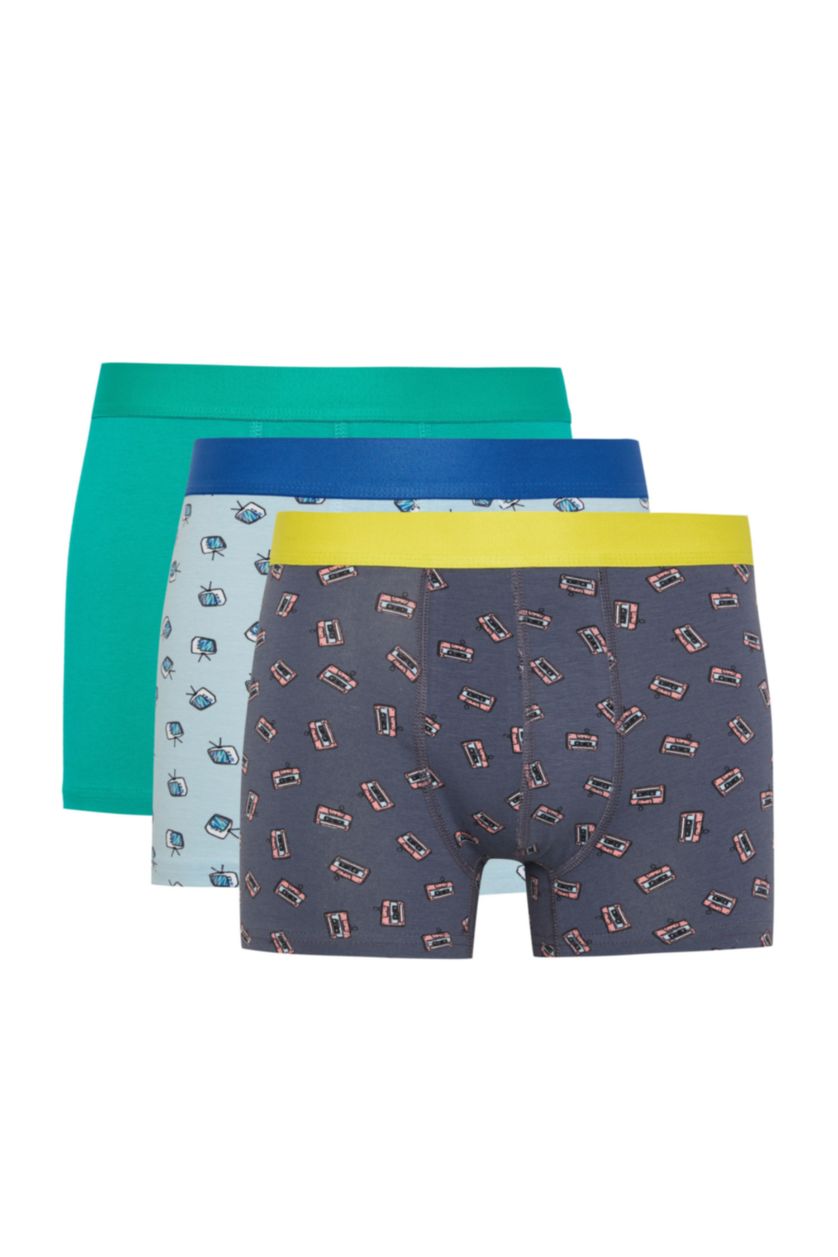 MAN Light Blue 3 piece Regular Fit Boxer