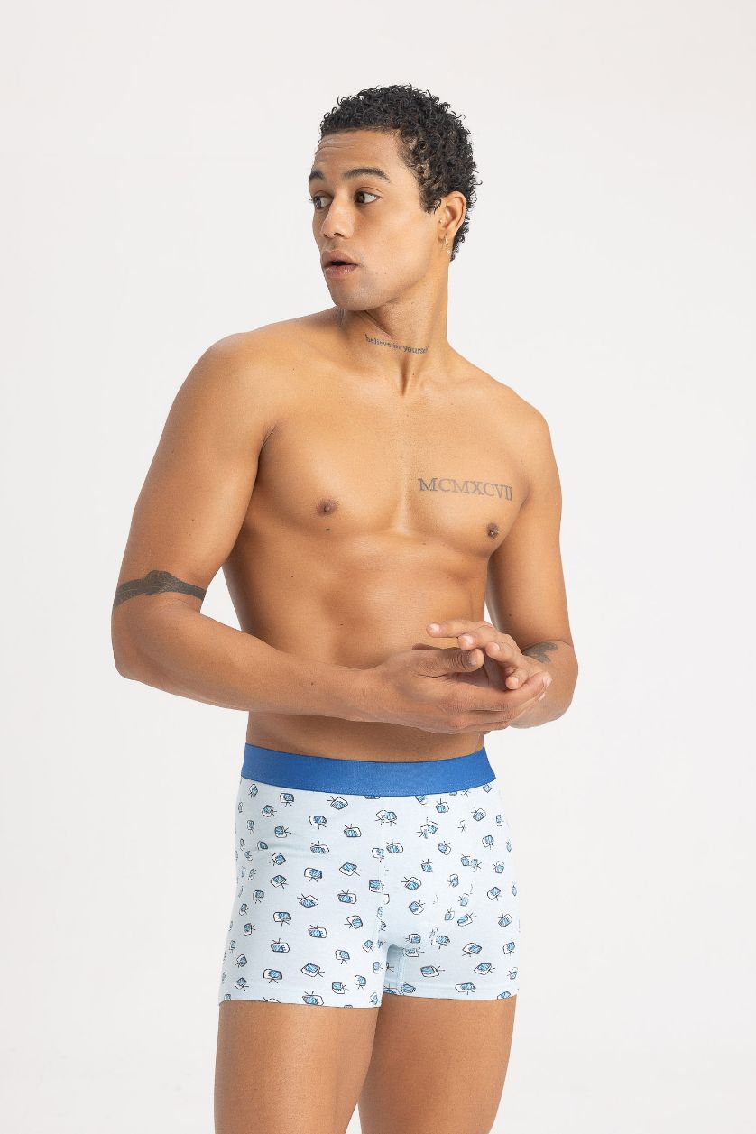 MAN Light Blue 3 piece Regular Fit Boxer
