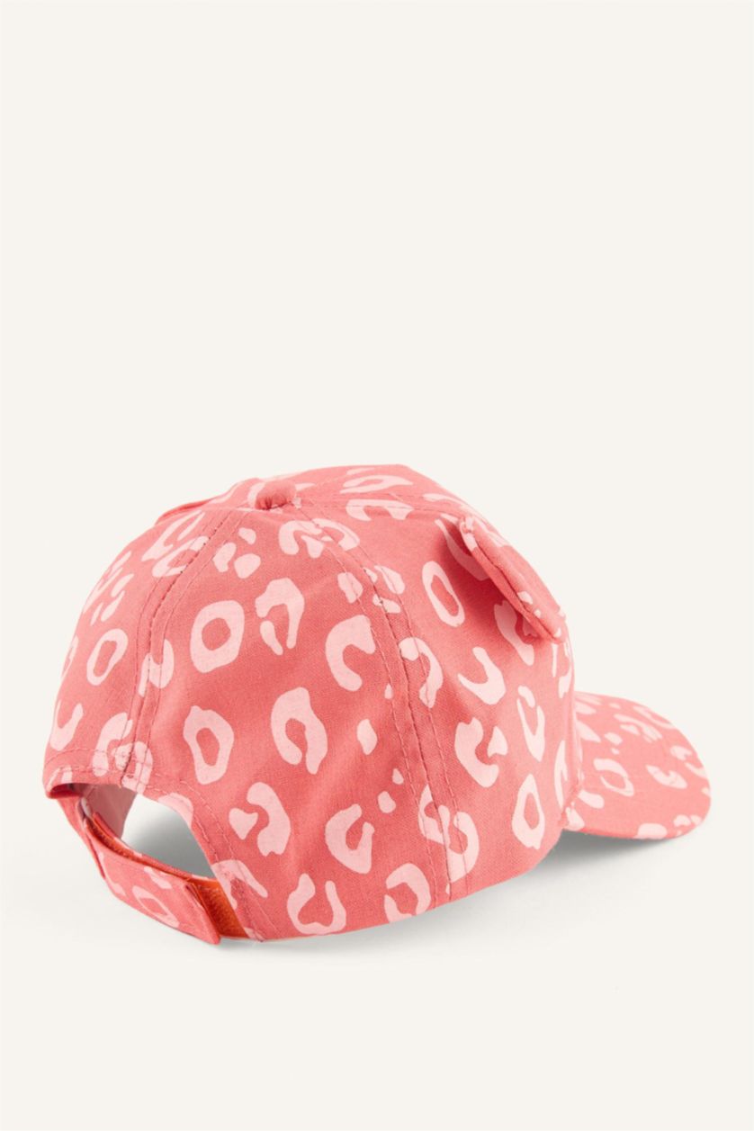 Baby Girl Light Pink Girl Baby Printed Cotton Cap
