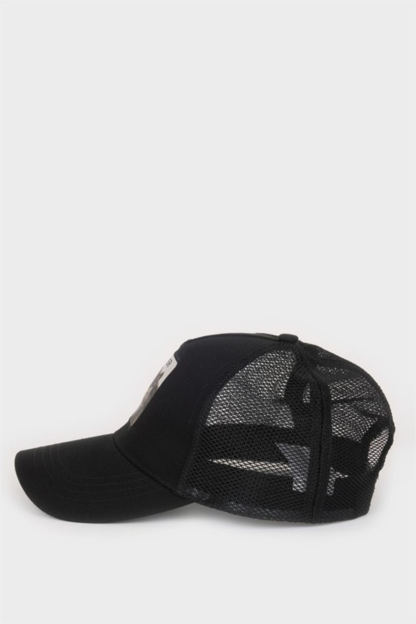 MAN Black Man Label Printed Woven Baseball and Basketball Cap