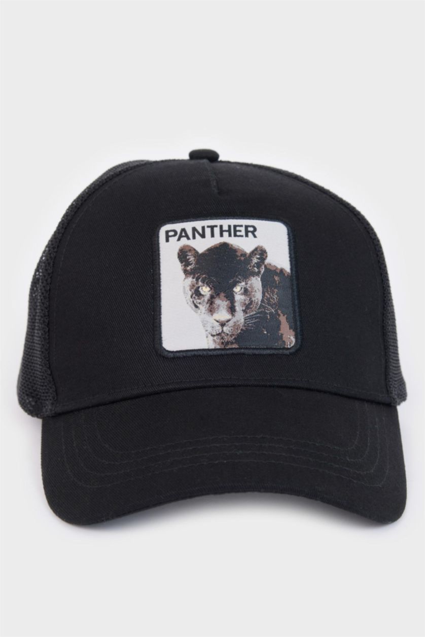 MAN Black Man Label Printed Woven Baseball and Basketball Cap