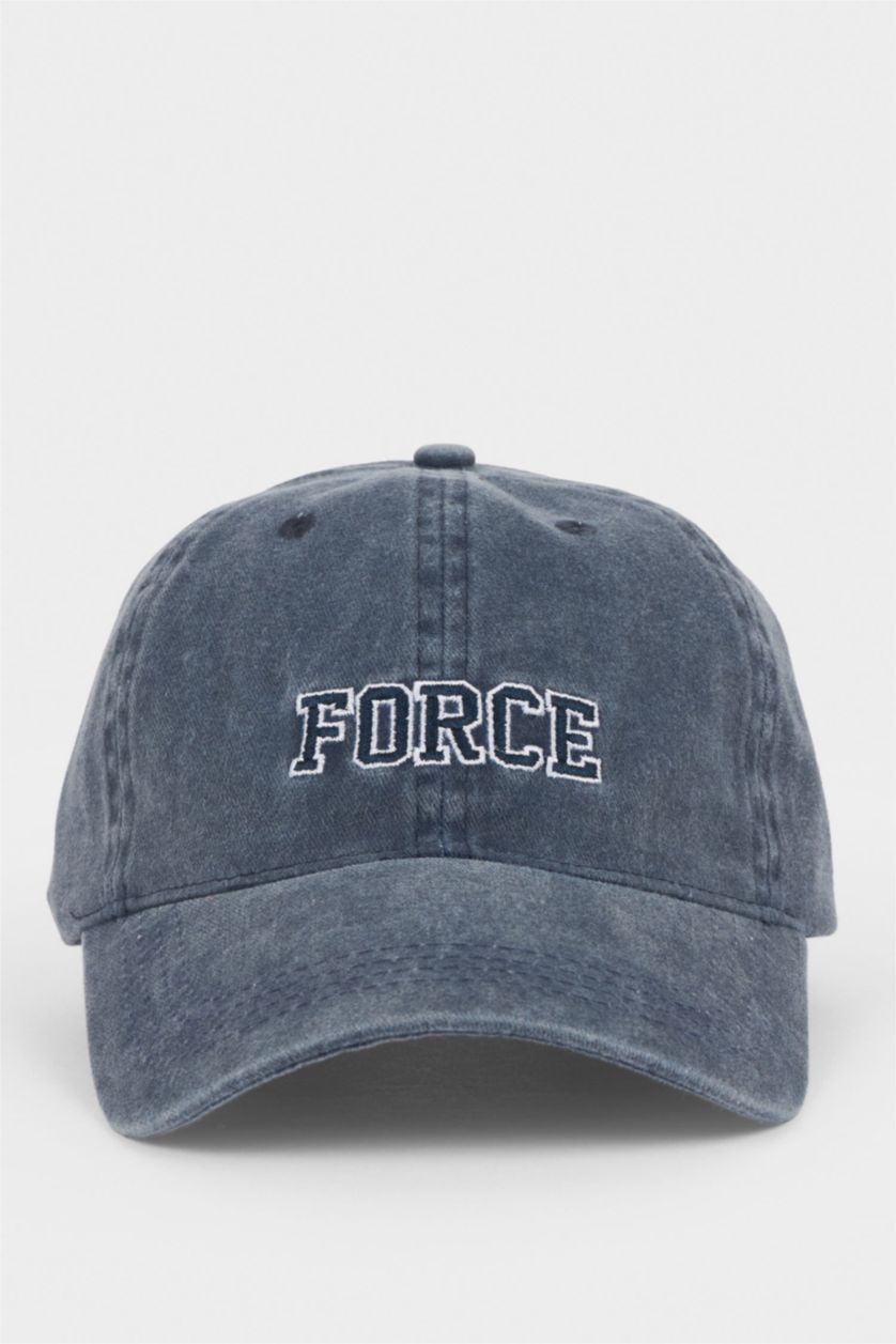 Erkek Mavi Siyah Erkek Nakışlı Nakış Jean Beyzbol Basketbol Şapkası