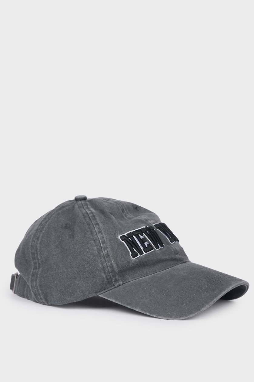 MAN Anthracite Man Cotton Embroidered Hat