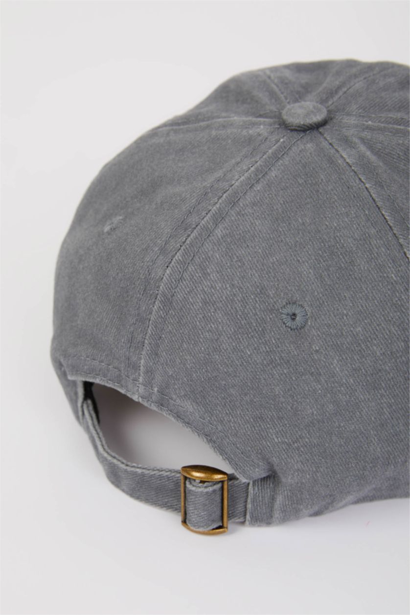 رجال رمادي فاتح شفقة كاب جينز رجالي مطرز