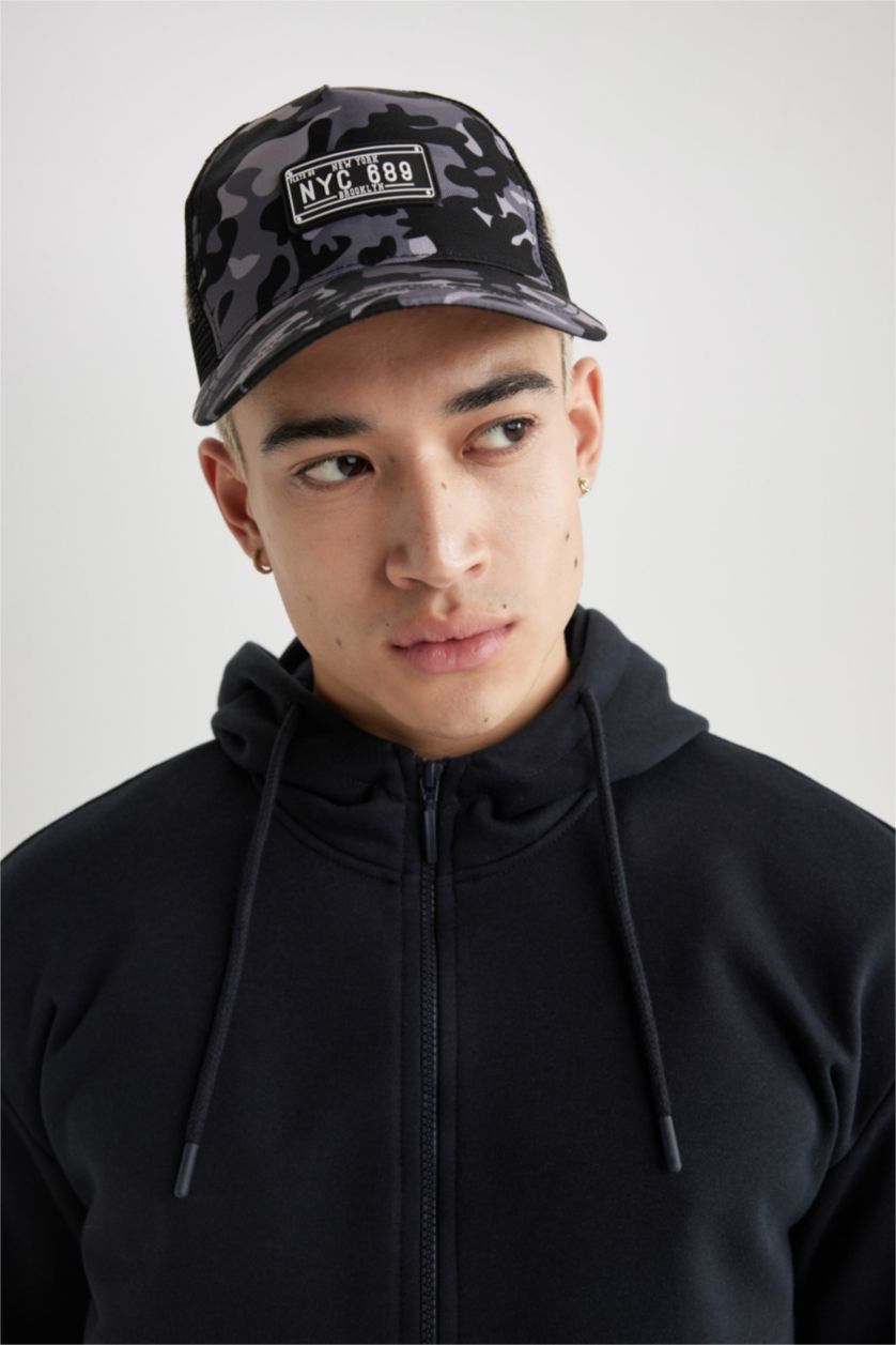 Erkek Karma Erkek Etiket Baskılı Gabardin Beyzbol Basketbol Şapkası