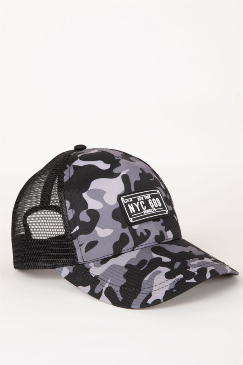 Erkek Karma Erkek Etiket Baskılı Gabardin Beyzbol Basketbol Şapkası