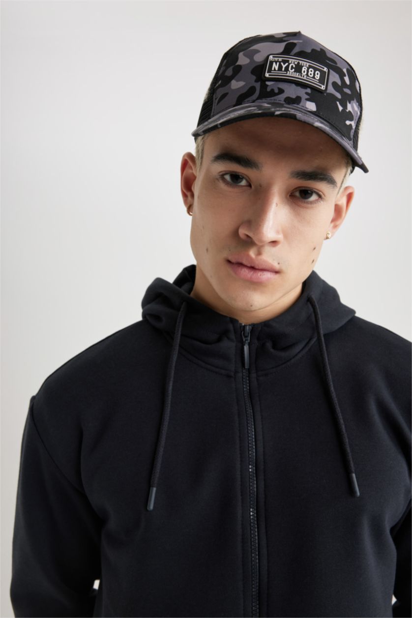 Erkek Karma Erkek Etiket Baskılı Gabardin Beyzbol Basketbol Şapkası