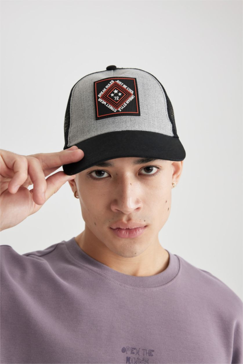 HOMME Gris Casquette de Baseball et de Basket-Ball imprimé D'étiquette pour Homme