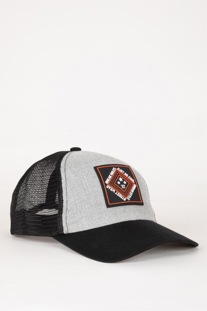 HOMME Gris Casquette de Baseball et de Basket-Ball imprimé D'étiquette pour Homme