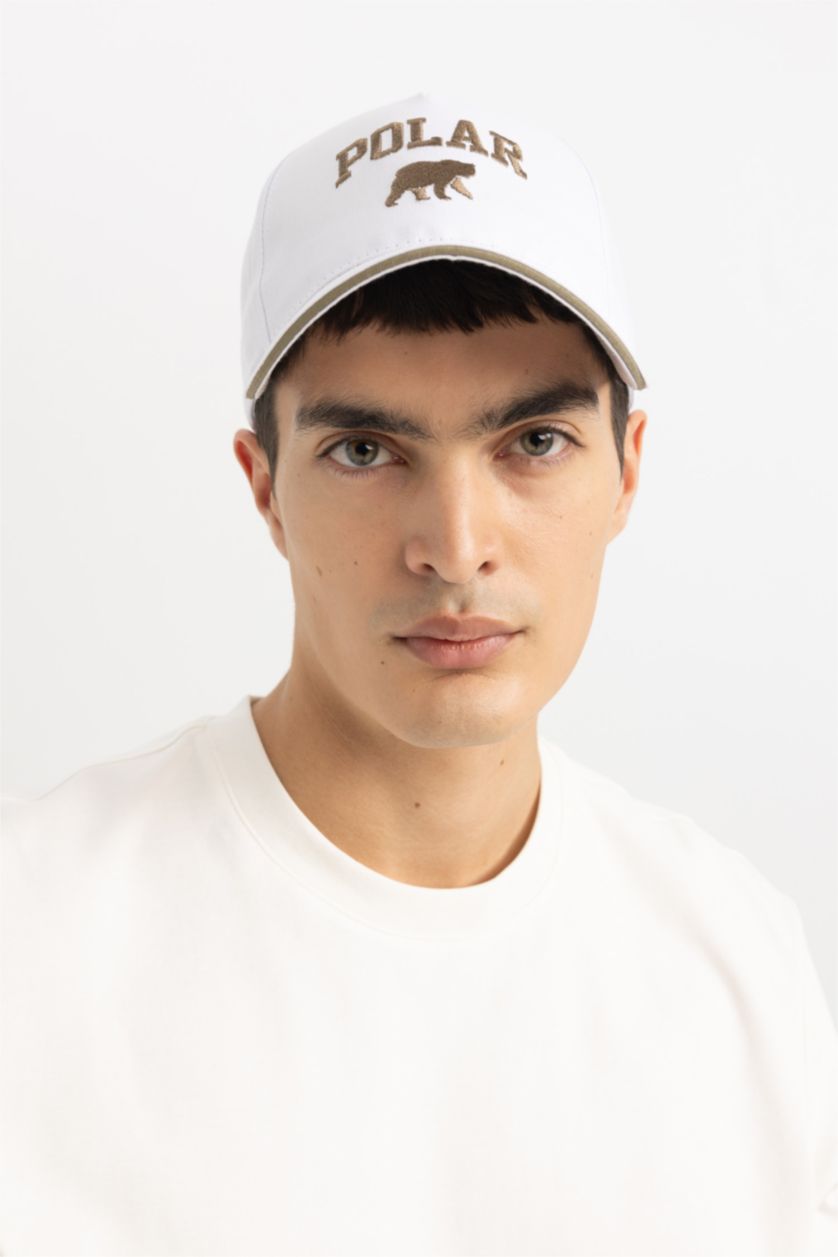 MAN White Man Gabardine Embroidered Hat