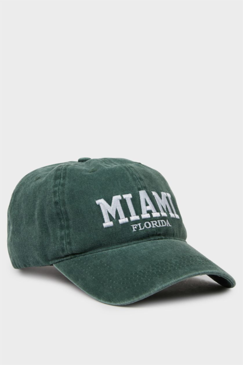 MAN Green Man Cotton Embroidered Hat