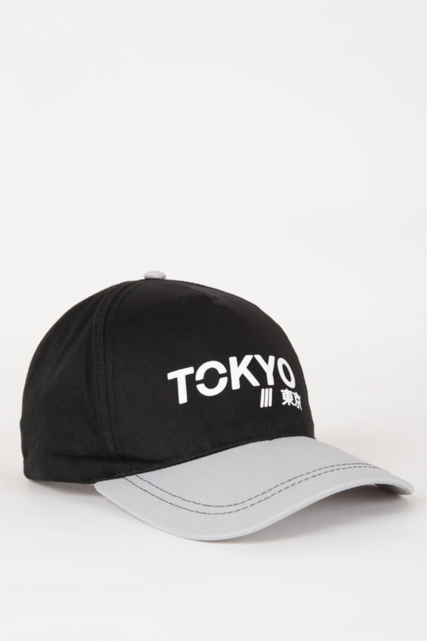 MAN Black Man Woven Printed Hat